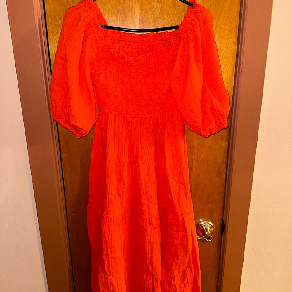 Summer gauze flowy dress
